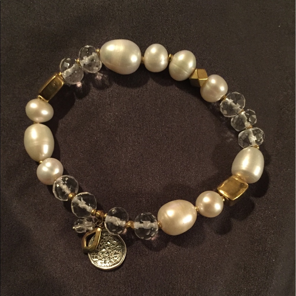 New Silpada Pearl Stretch Bracelet